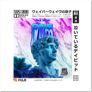 Vaporwave Aesthetic Crying Statue Posters and Art